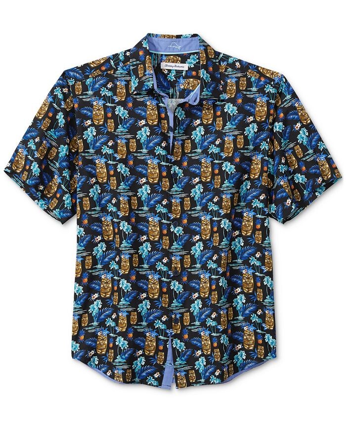 

Мужская рубашка с рисунком Tiki Tropics Tommy Bahama, черный