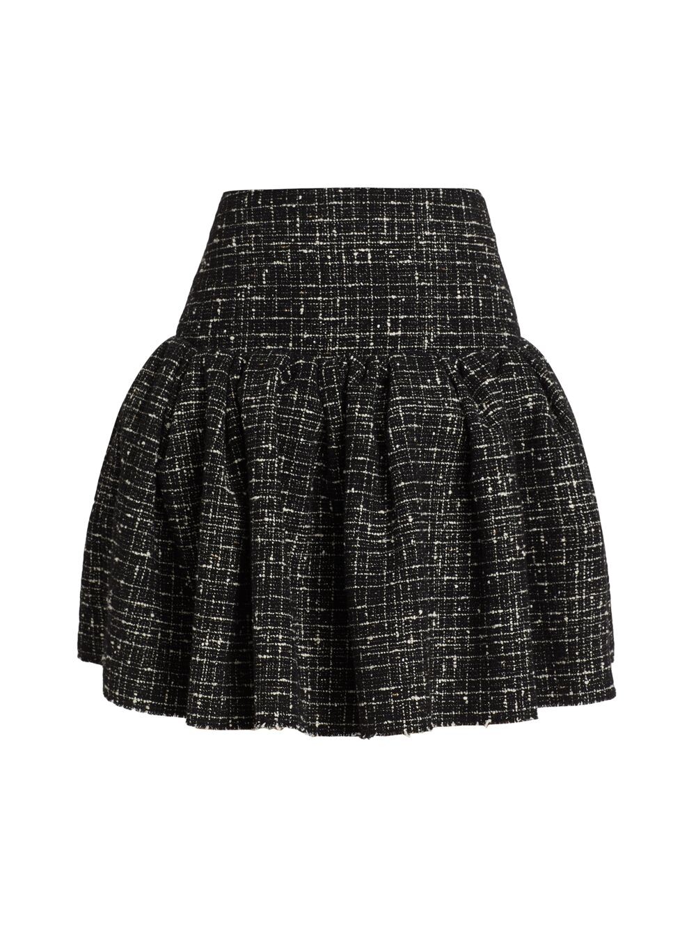 

Твидовая мини-юбка с рюшами Jason Wu Collection, черный