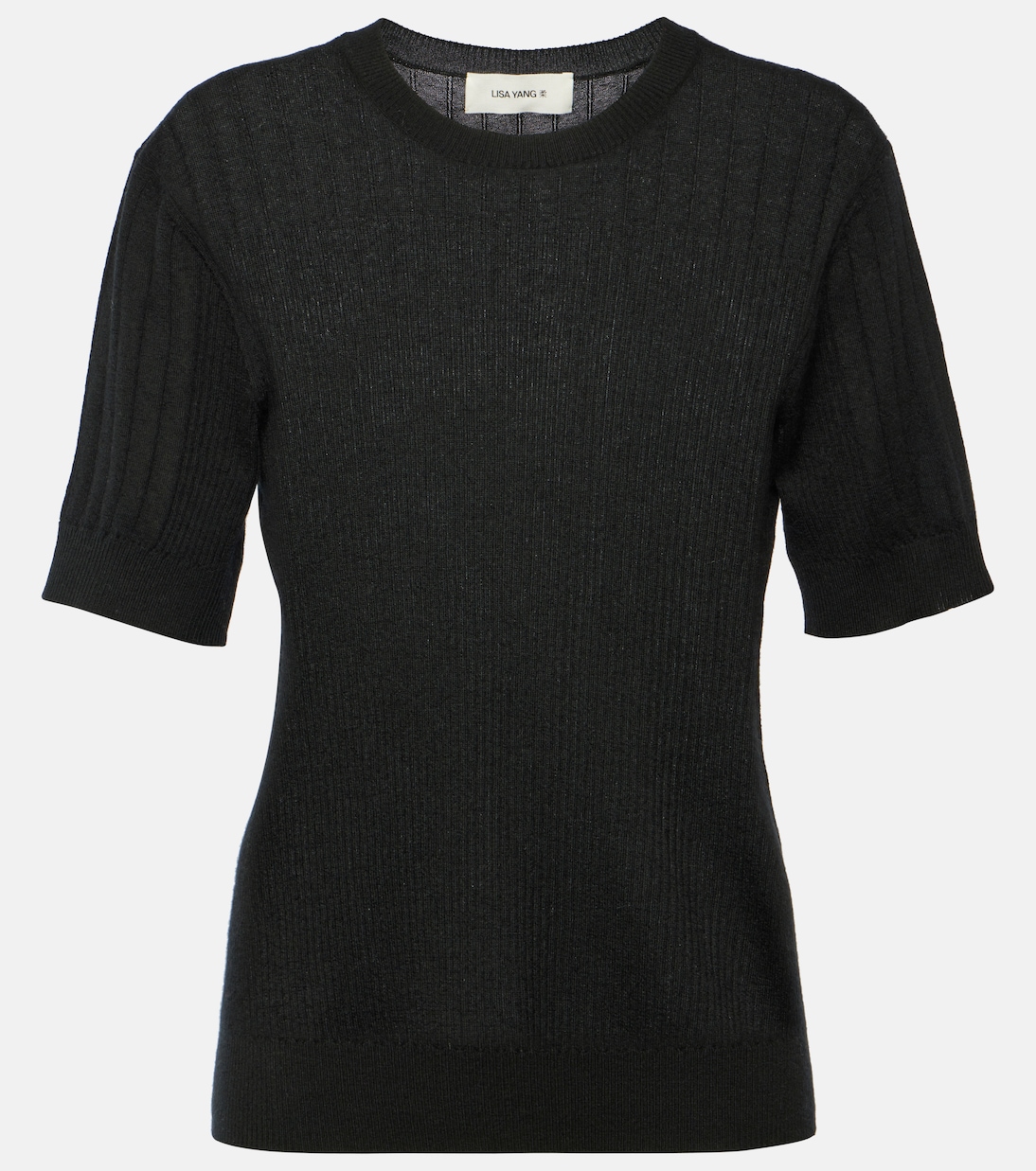 Трикотажная кашемировая футболка ava Lisa Yang, черный
