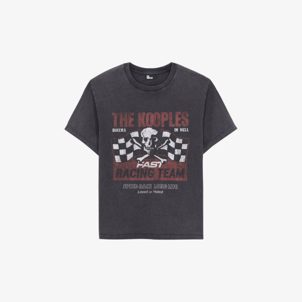 

Футболка из хлопкового джерси с графическим принтом The Kooples, черный
