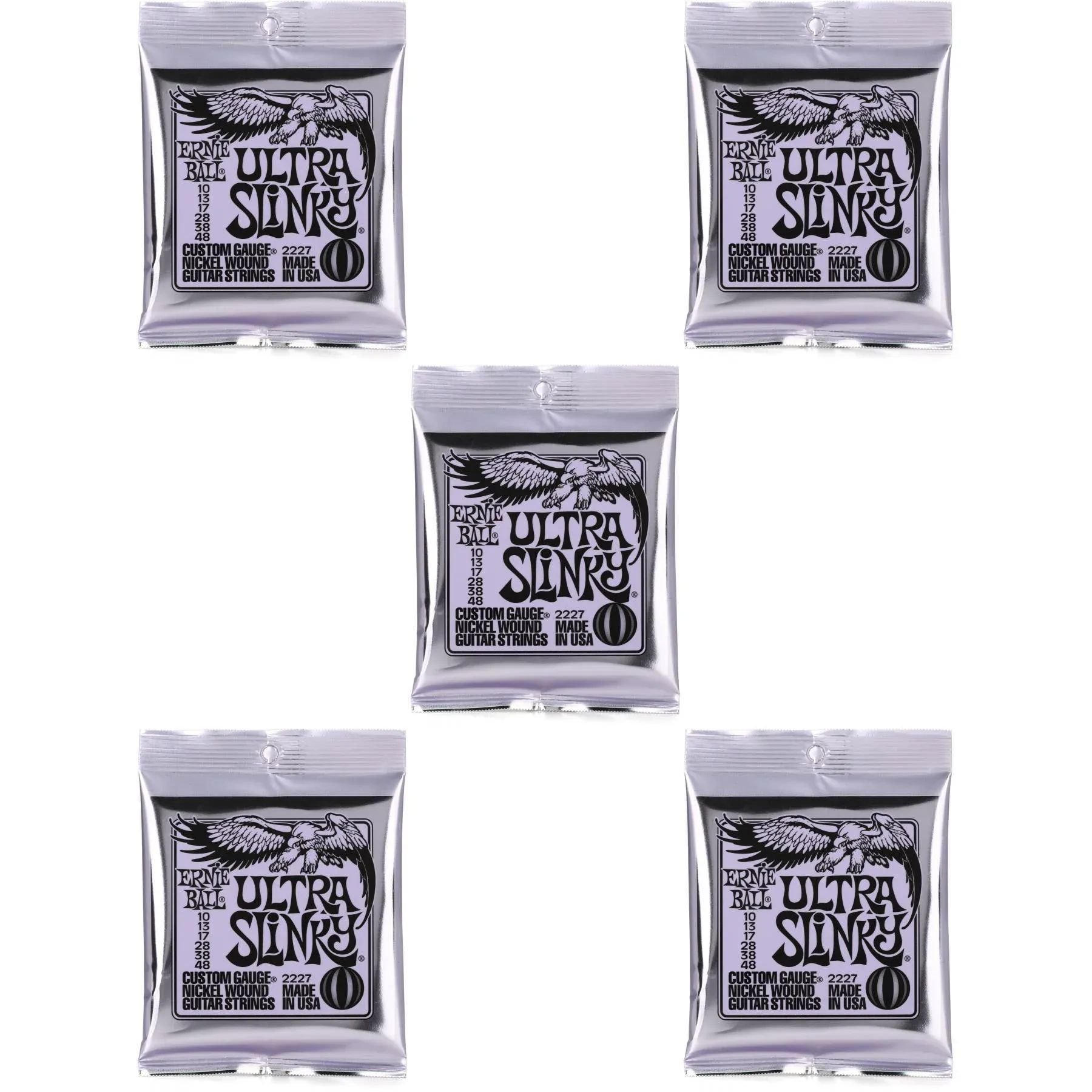 

Струны для электрогитары Ernie Ball 2227 Ultra Slinky с никелевой обмоткой — .010-.048 (5 шт.)