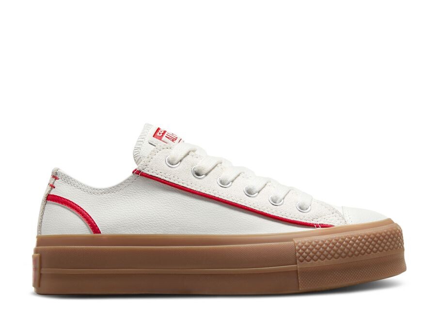 

Кроссовки Converse Wmns Chuck Taylor All Star Lift Platform Low 'Egret Red Gum', белый