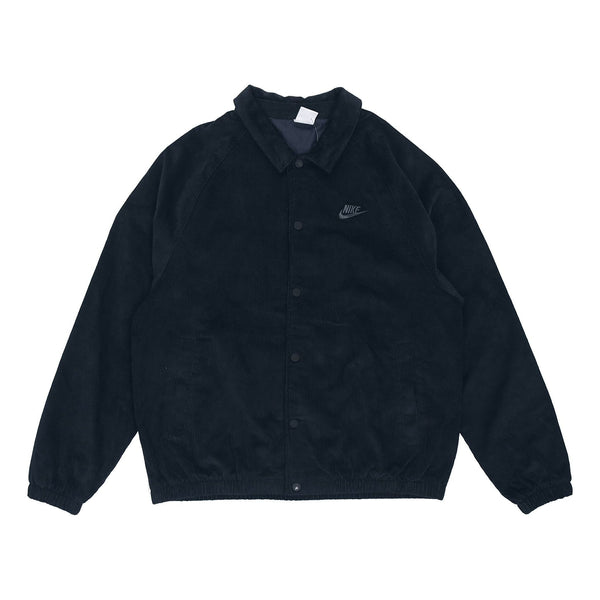 Куртка Men's Nike Stack logo Casual Corduroy Jacket Autumn Black, черный autumn cotton corduroy jacket men