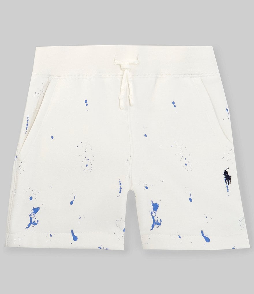 цена Флисовые шорты с защитой от брызг краски Polo Ralph Lauren Little Boys 2T-7, белый