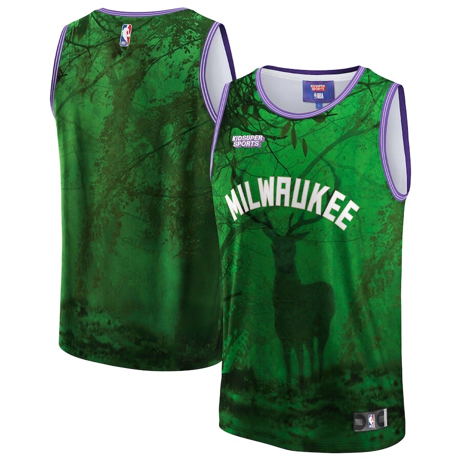 

Джерси KidSuper Milwaukee Bucks, зеленый