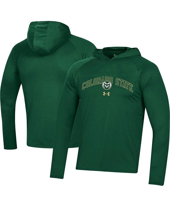 

Мужская зеленая футболка реглан с длинным рукавом и капюшоном Colorado State Rams 2023 Sideline Tech Under Armour, зеленый