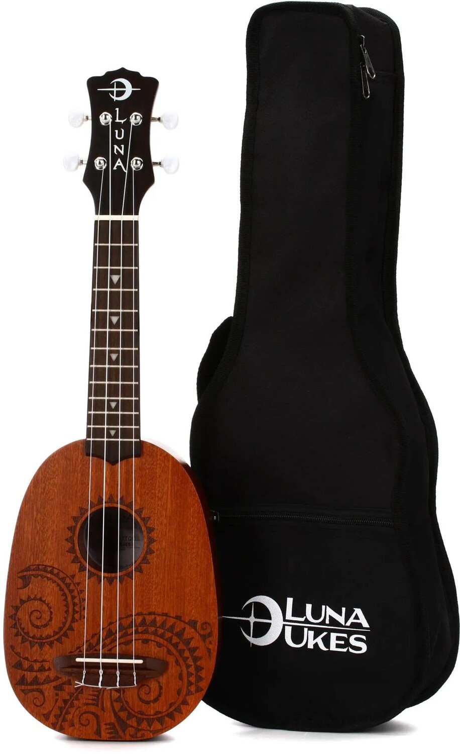 

Luna Tattoo Mahogany Pineapple Soprano Гавайская гитара - Satin Natural