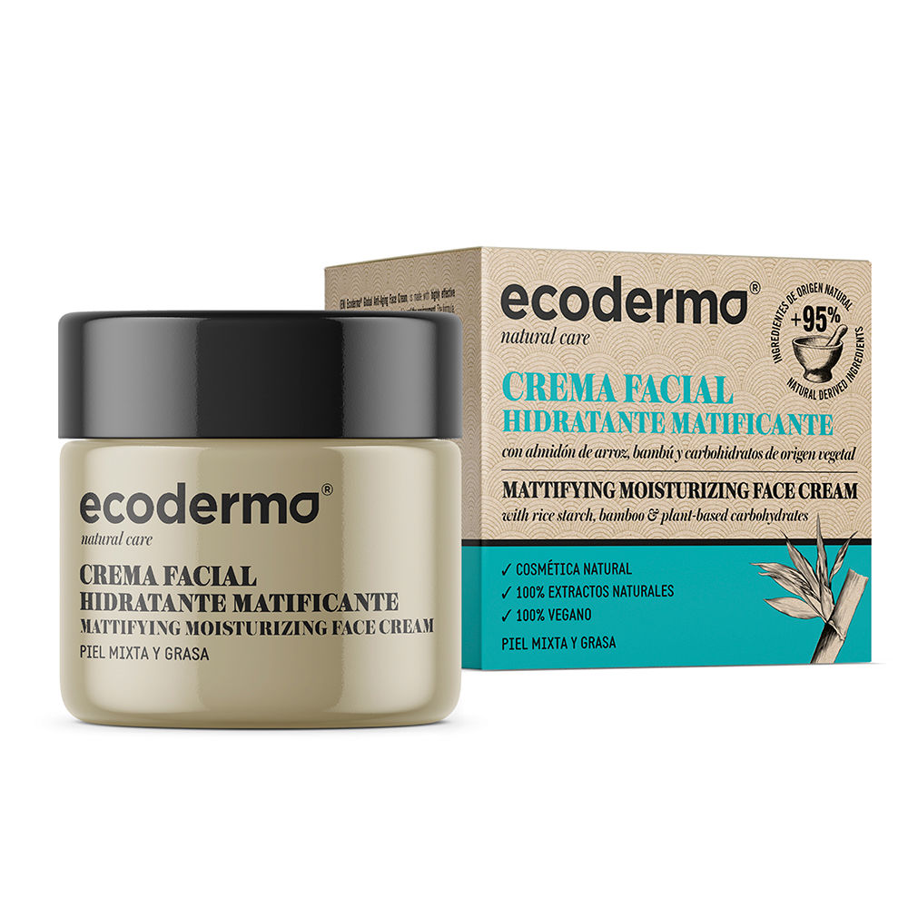 цена Увлажняющий крем для ухода за лицом Crema facial hidratante matificante Ecoderma, 50 мл