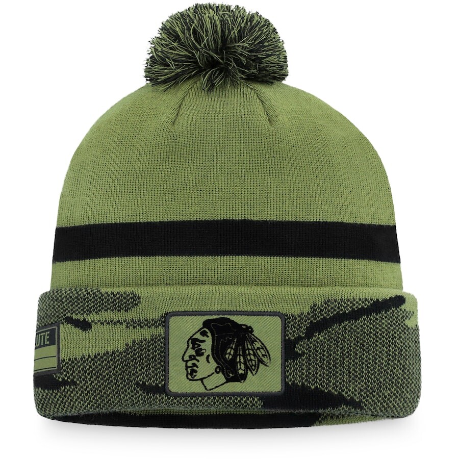 

Шапка Fanatics Branded Chicago Blackhawks, камуфляж