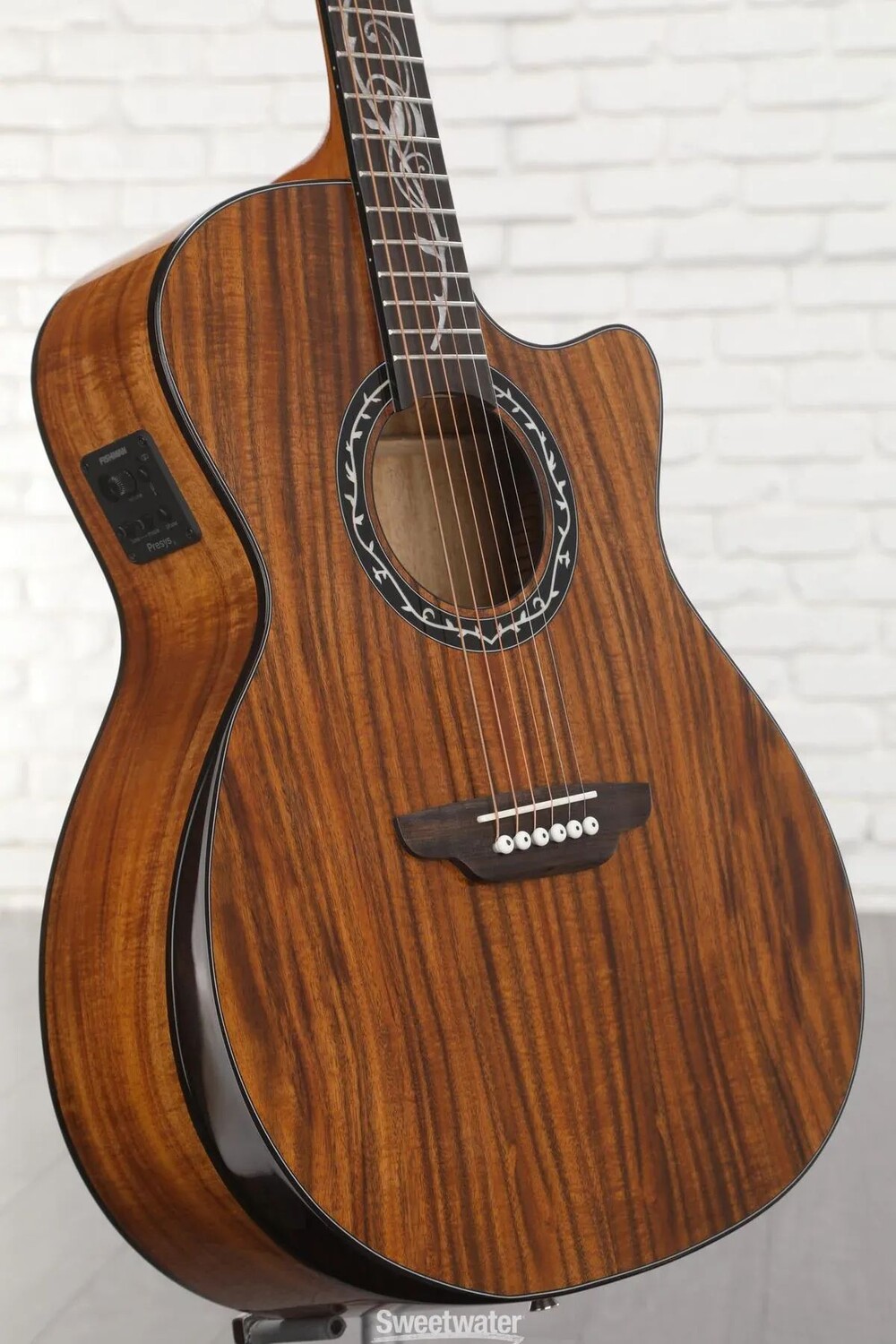 

Luna Vineyard Koa Bevel Grand Auditiorium Акустически-электрическая гитара - Gloss Natural