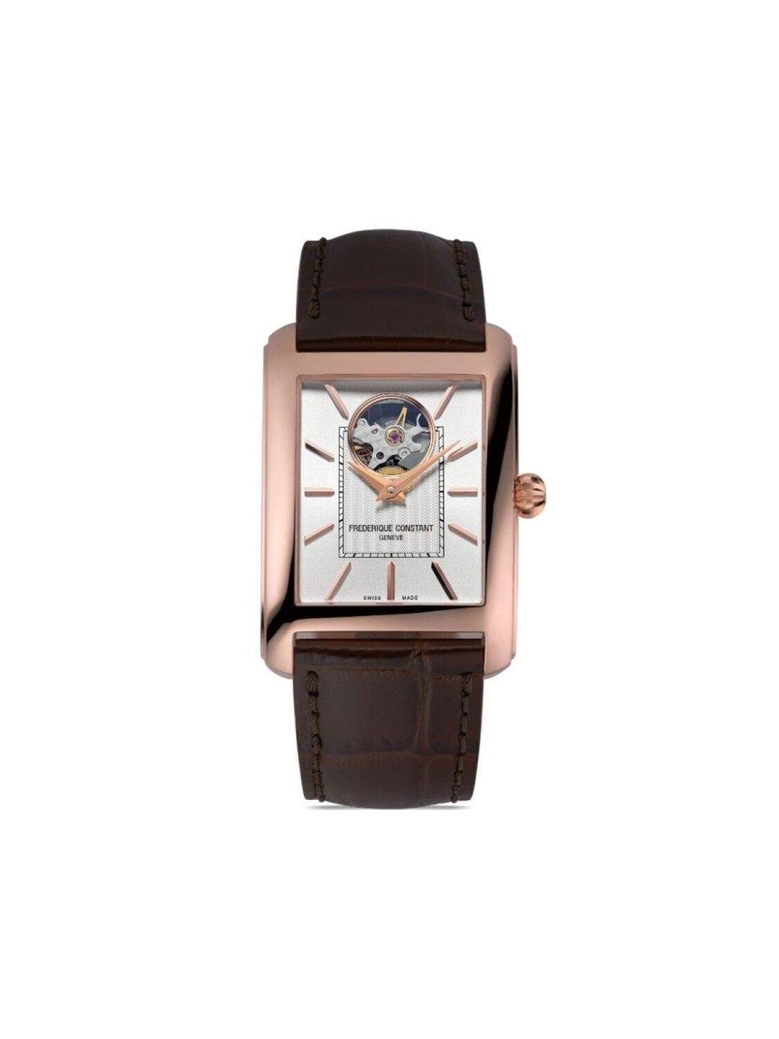 

Наручные часы Classics Carrée Heart Beat Automatic 33 мм Frederique Constant, серебристый