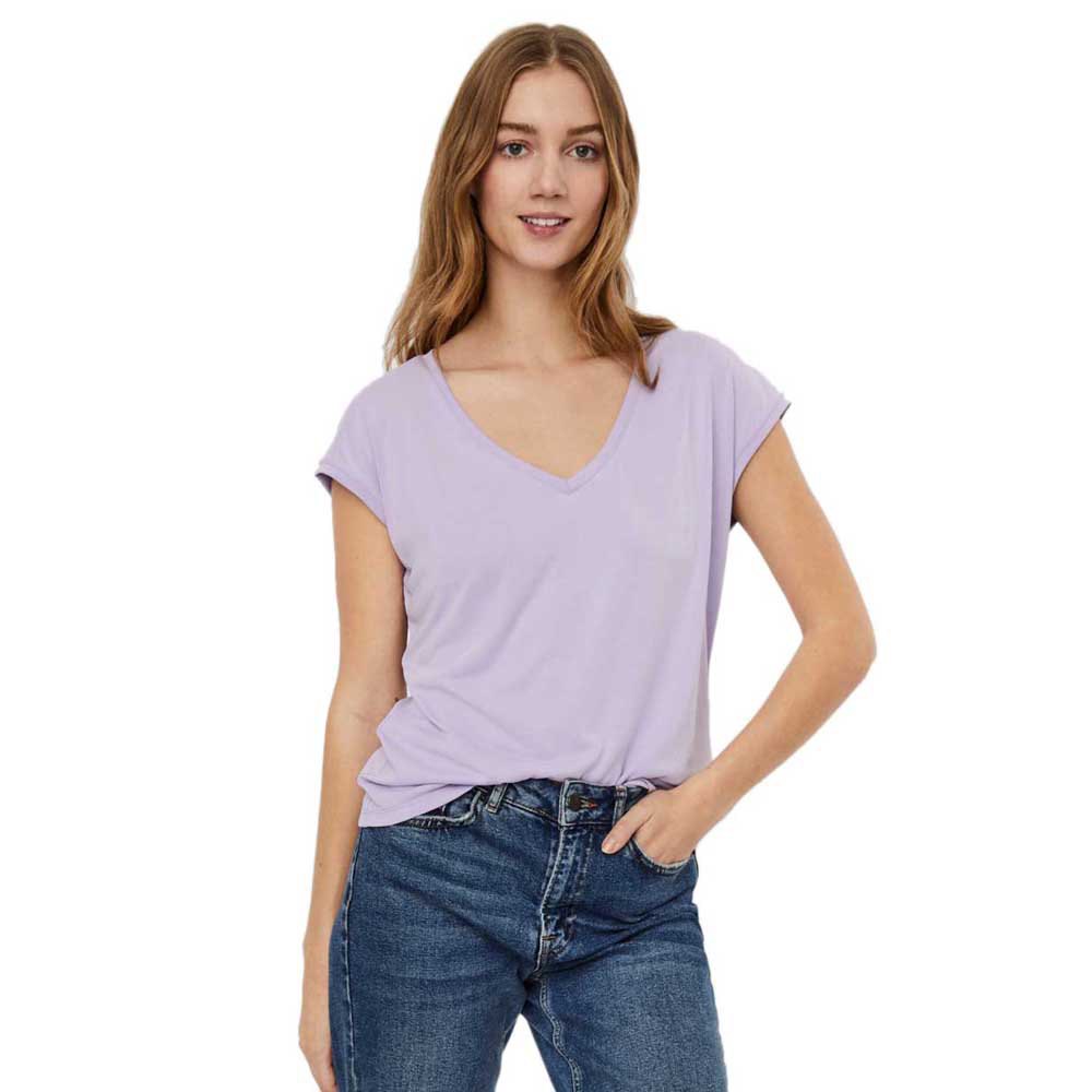 

Футболка Vero Moda Fill V Neck, фиолетовый