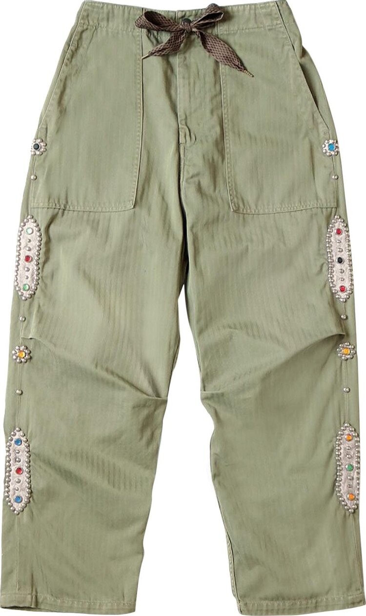 

Брюки Kapital Sulfur Herringbone Easy Baker 'Khaki', коричневый
