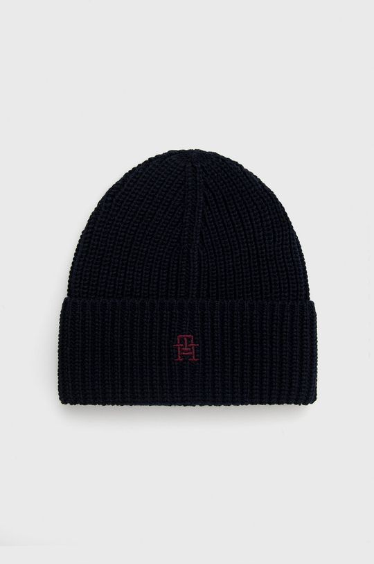 Шерстяная шапка Tommy Hilfiger, темно-синий цена и фото