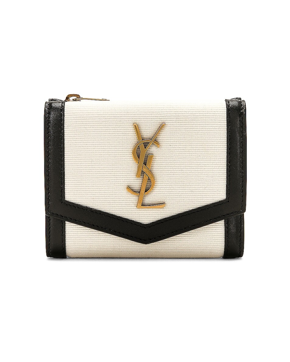 

Кошелек Saint Laurent Compact, цвет Blanc, Natural, & Nero