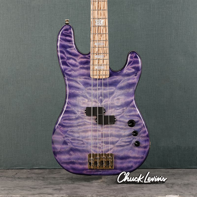 Басс гитара Spector USA Custom Coda4 Deluxe Bass Guitar - Rain Glow - CHUCKSCLUSIVE - #023 - Display Model
