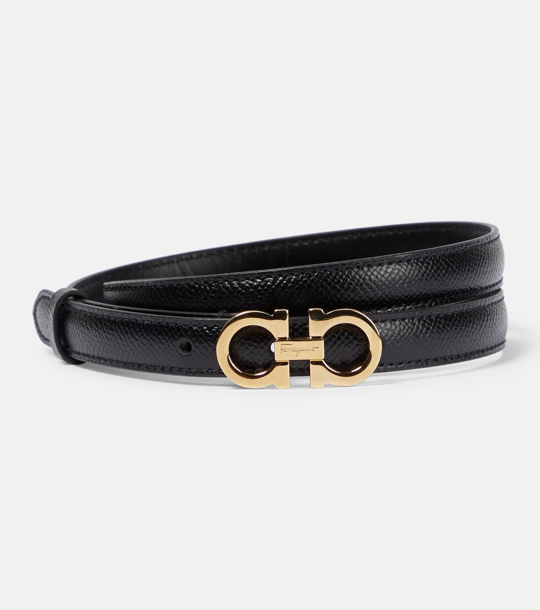 

Кожаный ремень Gancini Ferragamo, черный