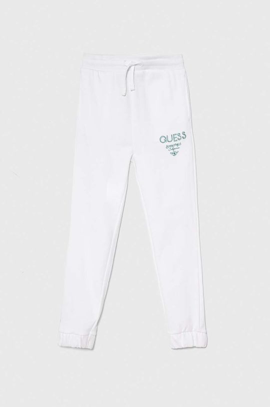 Спортивные брюки из хлопка для мальчиков Guess, белый спортивные брюки из хлопка guess белый