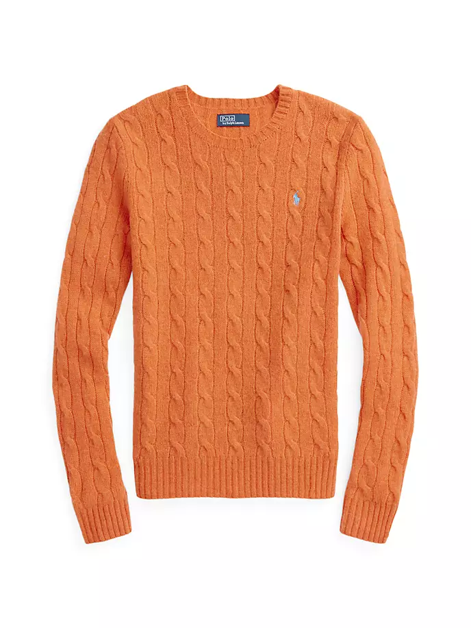 

Свитер Джулианна косой вязки из смесовой шерсти Polo Ralph Lauren, цвет flannel orange melange