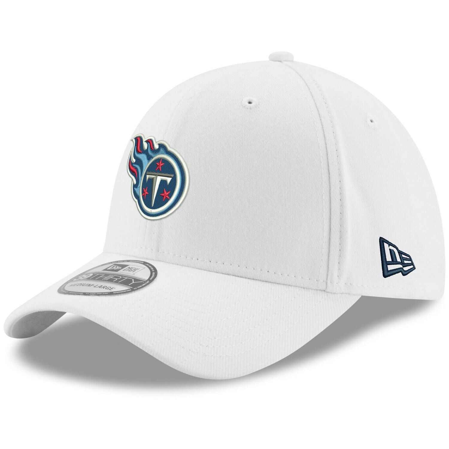 

Мужская кепка New Era White Tennessee Titans Iced 39THIRTY Flex Hat