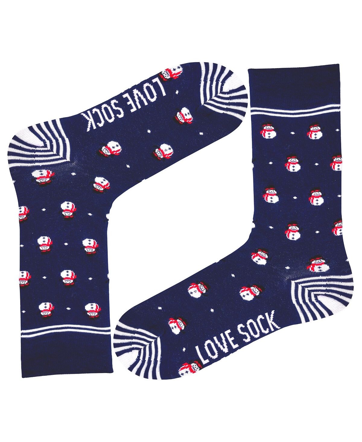 

Рождественские легкие женские носки для экипажа из органического хлопка Love Sock Company, темно-синий