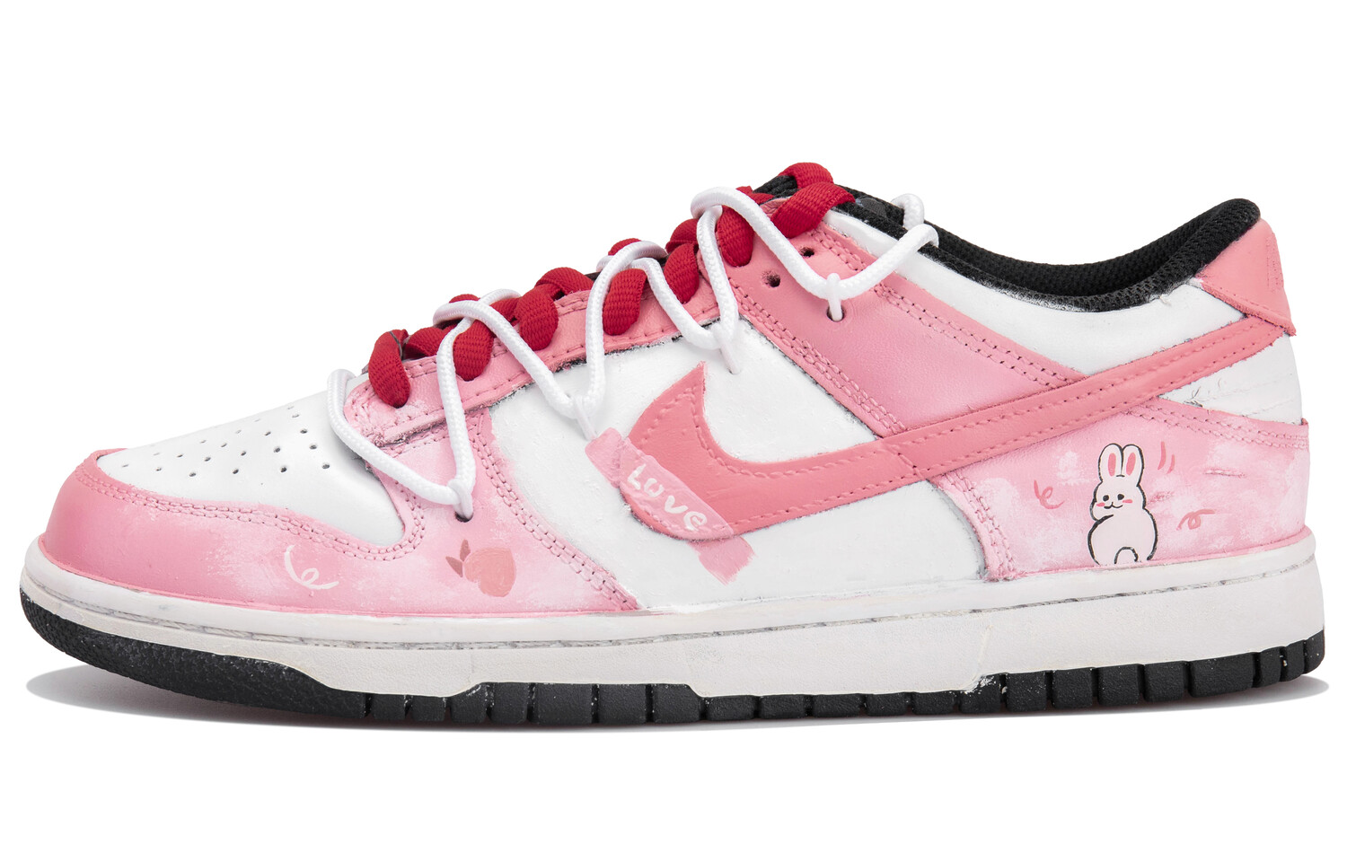 

Кроссовки Nike Dunk Skateboard Shoes Women's Low-Top White Pink, розовый