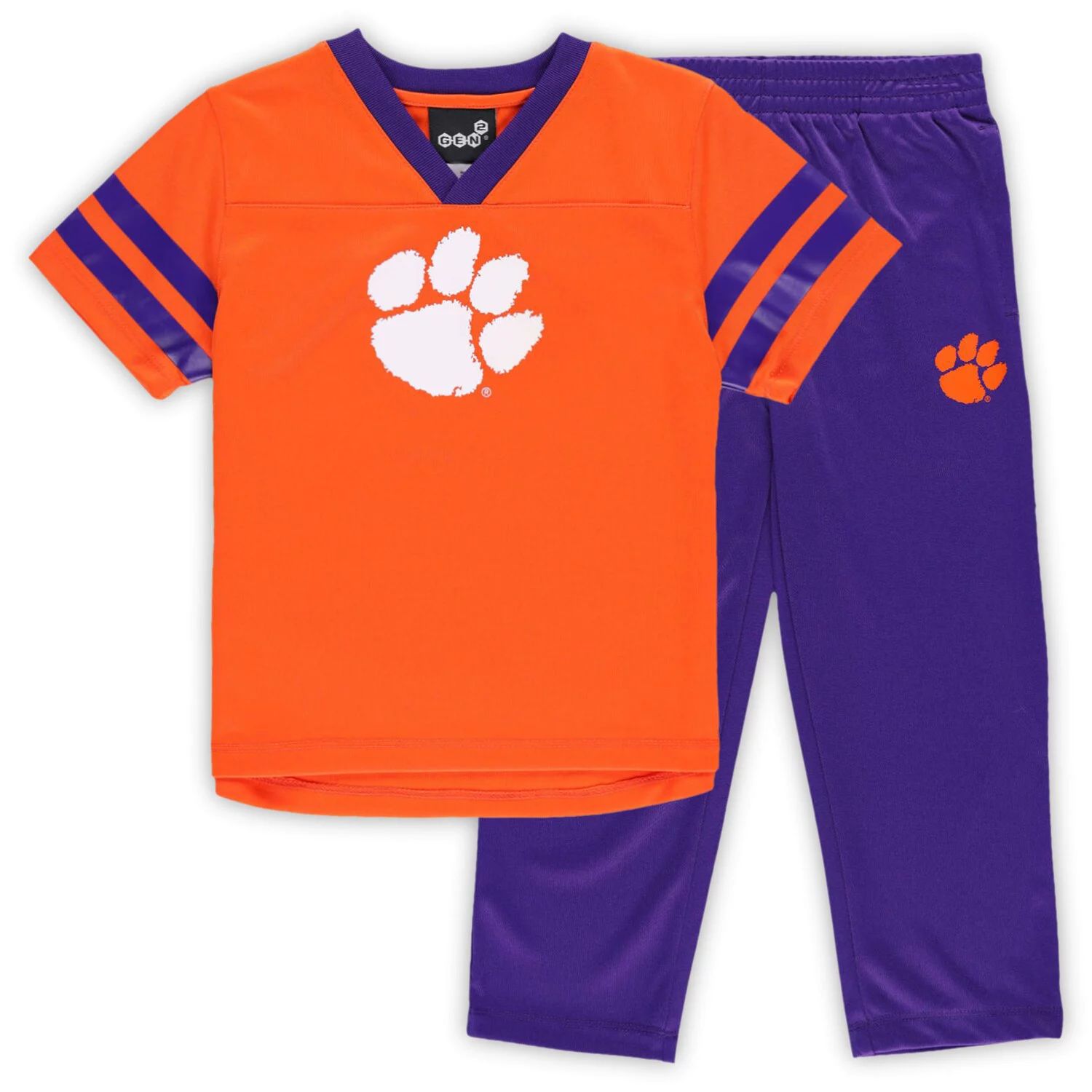 Оранжево-фиолетовый комплект из джерси и брюк Clemson Tigers Red Zone для малышей Outerstuff