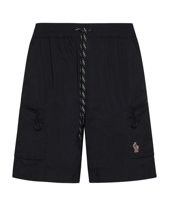 

Светоотражающие шорты с карманами Moncler, черный
