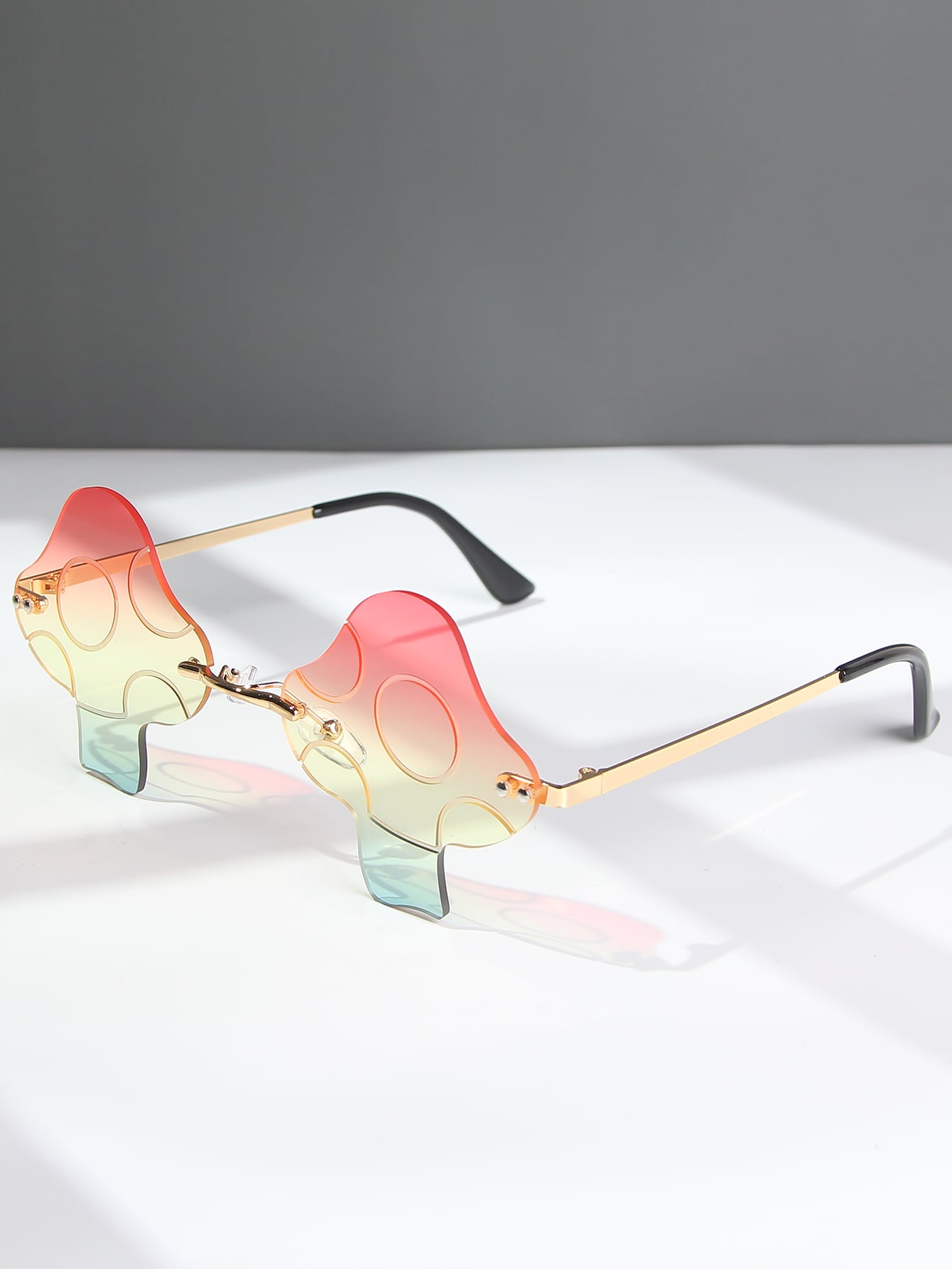 Модные очки без оправы с грибным дизайном для вечеринки блины с грибным жульеном