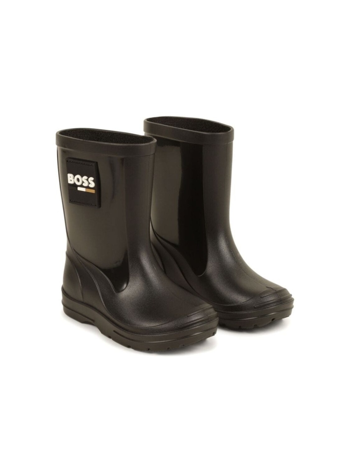 

BOSS Kidswear резиновые сапоги с круглым носком и логотипом, черный