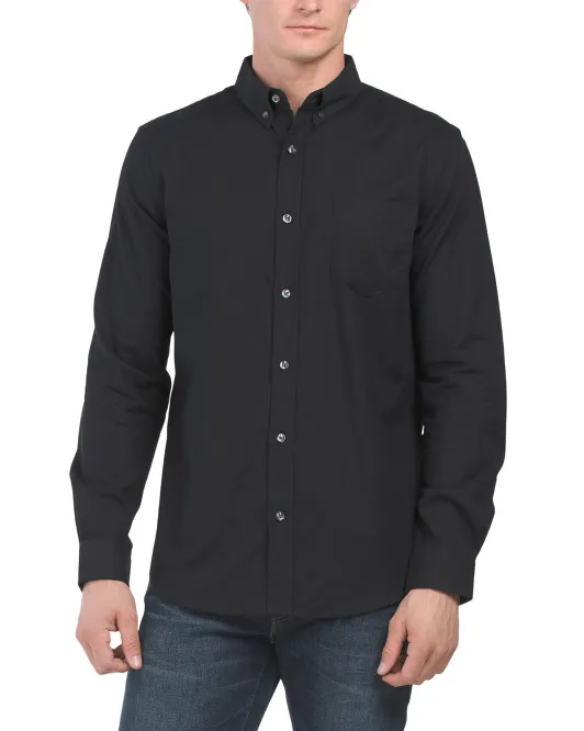 

Оксфордская рубашка с длинным рукавом Ben Sherman, черный