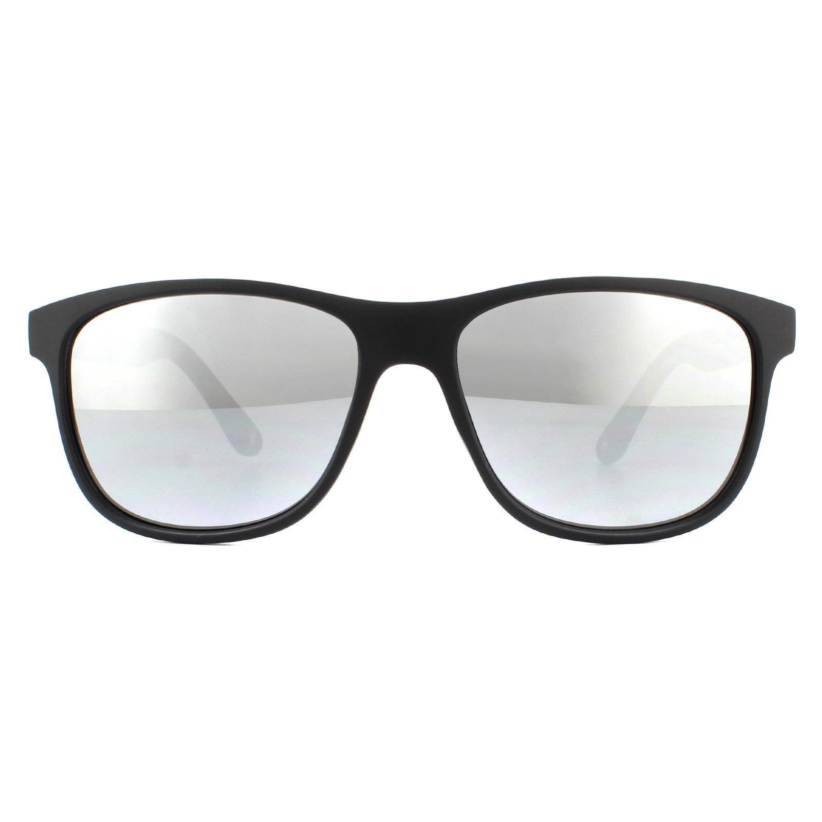 Прямоугольные черные серебряные зеркальные солнцезащитные очки montana, черный