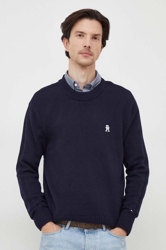 

Хлопковый свитер Tommy Hilfiger, темно-синий