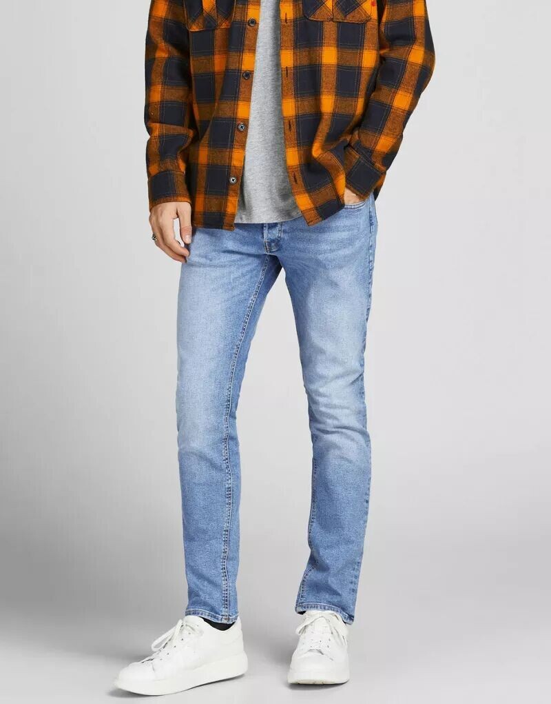 

Светлые джинсы прямого кроя Jack & Jones Glenn, Серый
