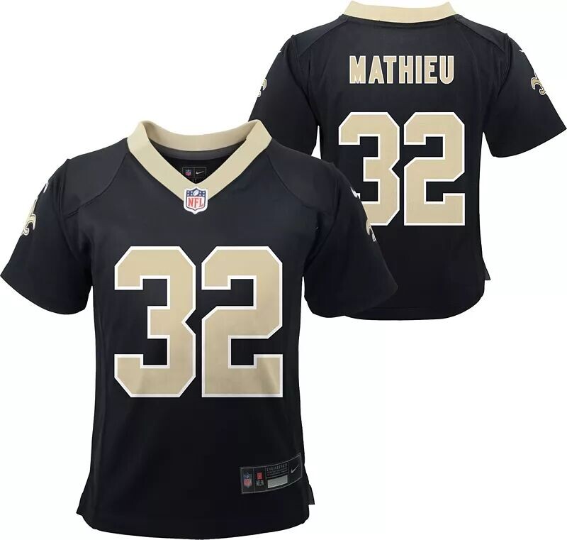 

Черная игровая майка Nike Little Kids New Orleans Saints Tyrann Mathieu #32