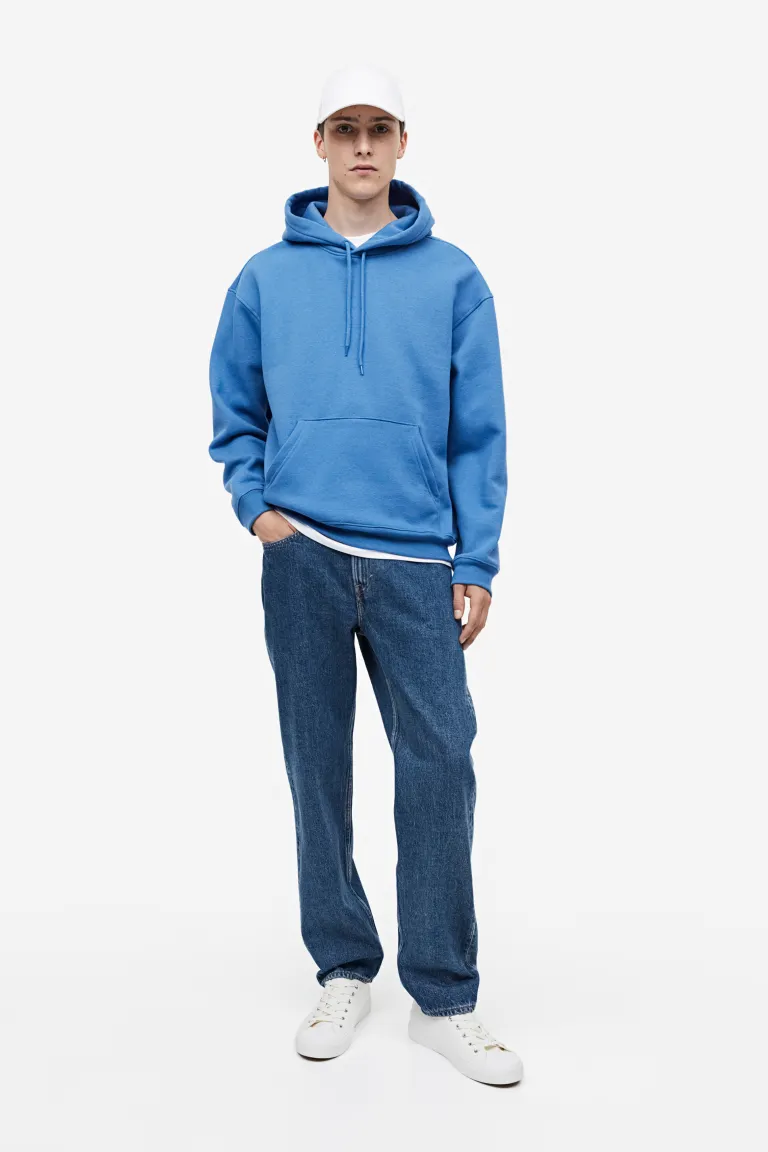 

Толстовка свободного кроя с капюшоном H&M, синий