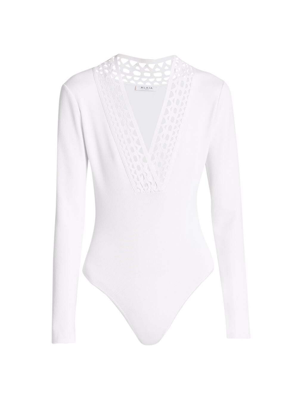 

Боди с длинными рукавами Vienne Alaïa, белый