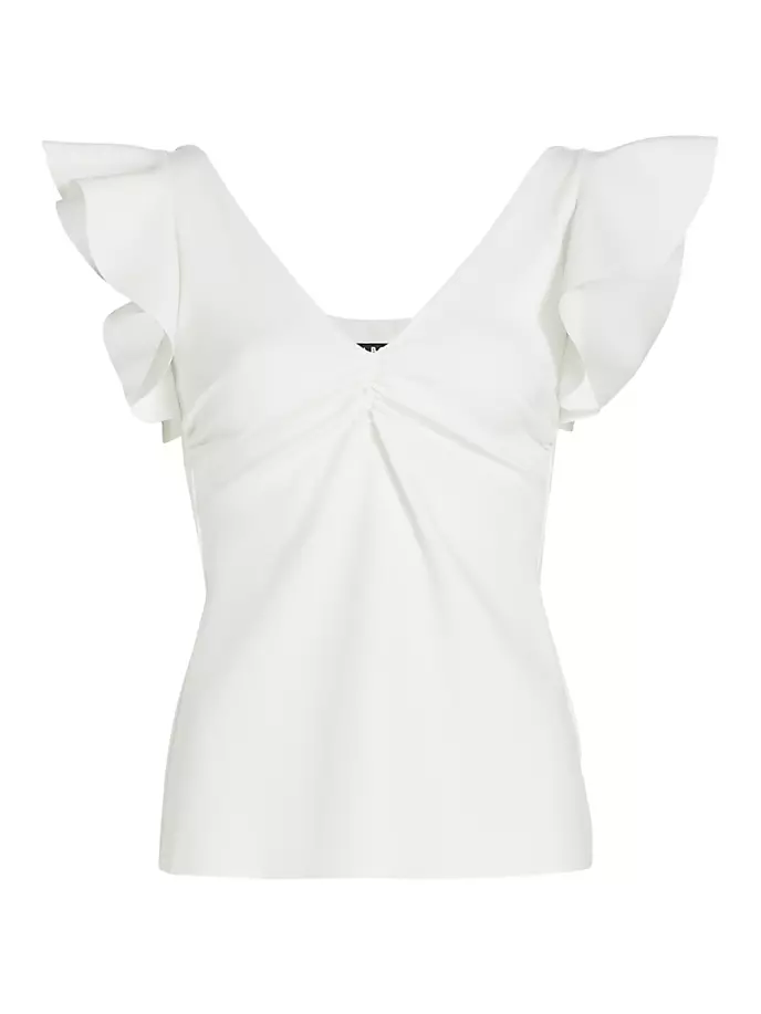 Компактная блузка из джерси Walido с рюшами Chiara Boni La Petite Robe, белый chiara boni la petite robe длинная юбка