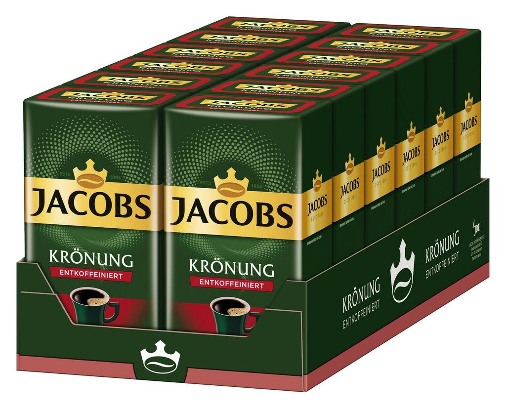 

JACOBS фильтр-кофе Krönung кофе без кофеина молотый жареный кофе 12 x 500г