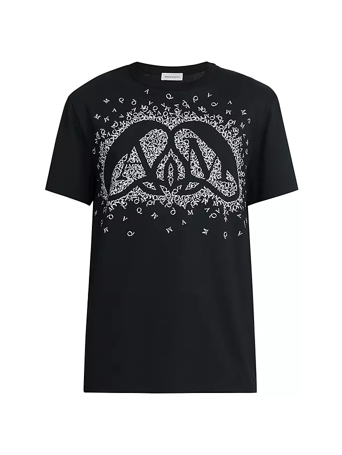 

Хлопковая футболка с круглым вырезом Alexander Mcqueen, белый