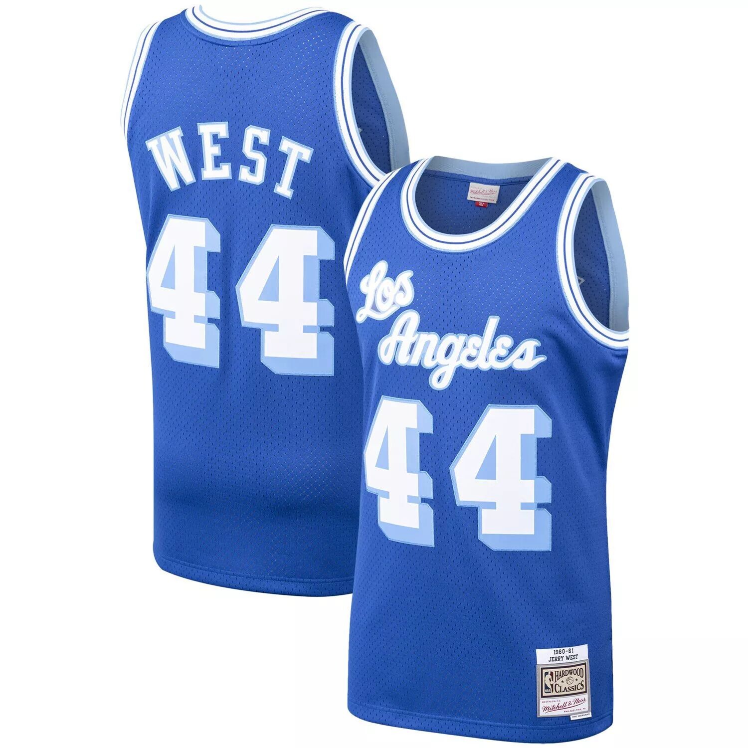 

Мужская майка Mitchell & Ness Jerry West Royal Los Angeles Lakers Hardwood Classics 1960-61 Swingman