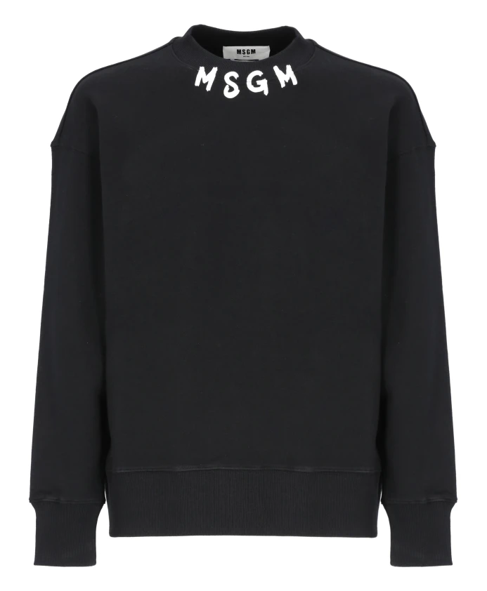 

Хлопковая толстовка с логотипом Msgm, черный