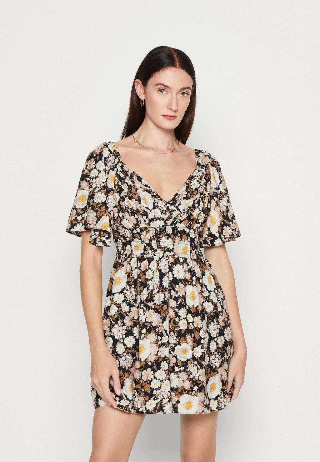 

Летнее платье Easy Waist Short Dress Abercrombie & Fitch, черный