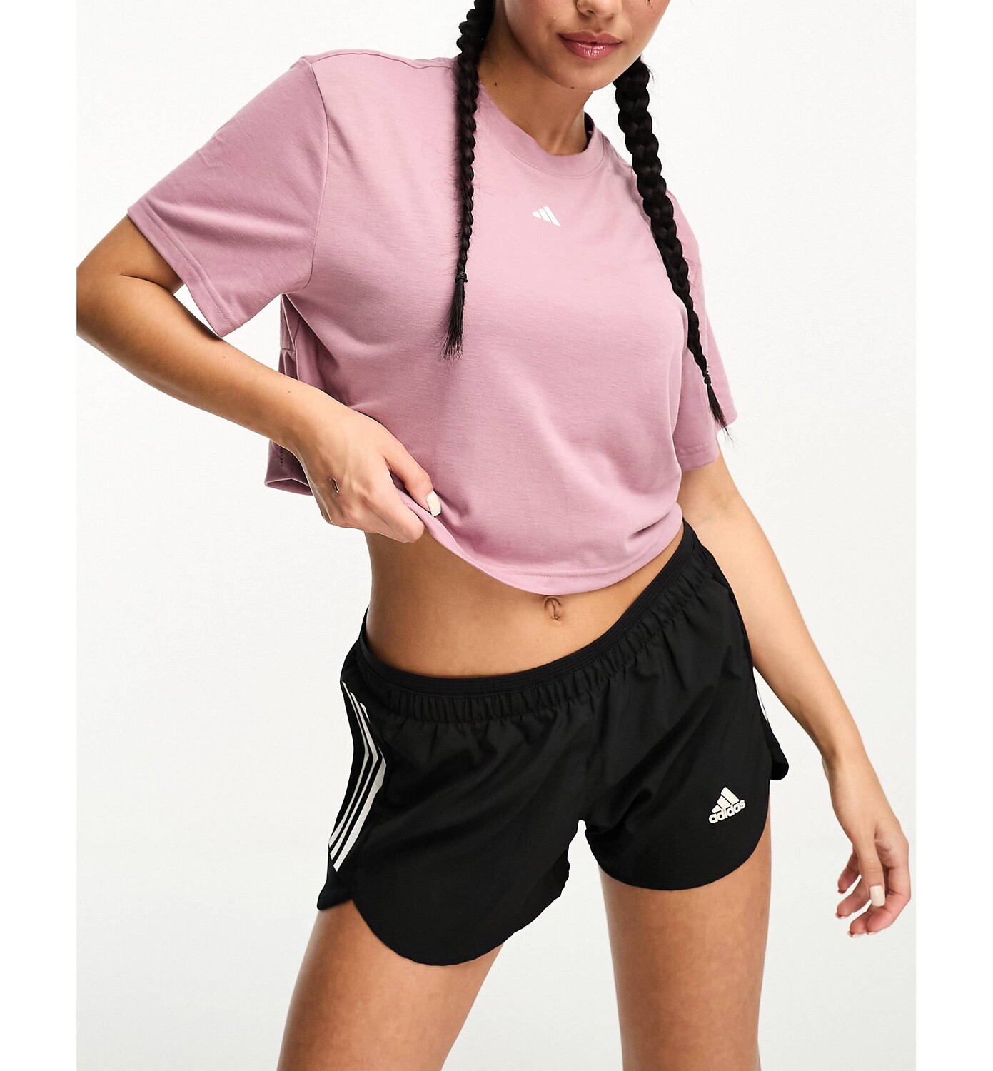 

Сиреневая футболка с короткими рукавами adidas Training studio adidas Originals, Фиолетовый