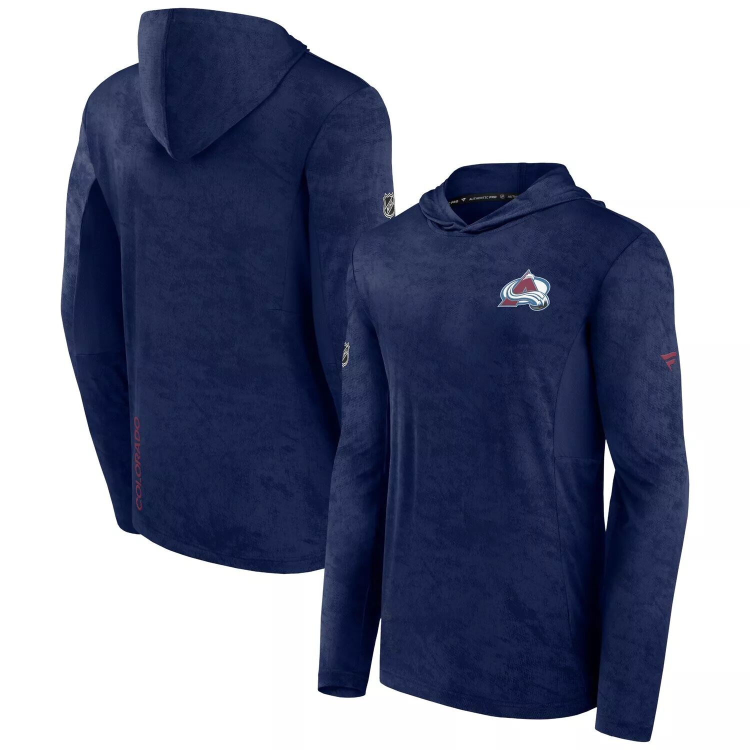 

Мужской фирменный темно-синий пуловер с капюшоном Colorado Avalanche Authentic Pro Rink Camo Fanatics