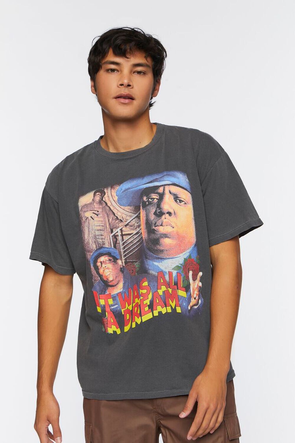 

Футболка с рисунком It Was All A Dream Biggie Forever 21, черный