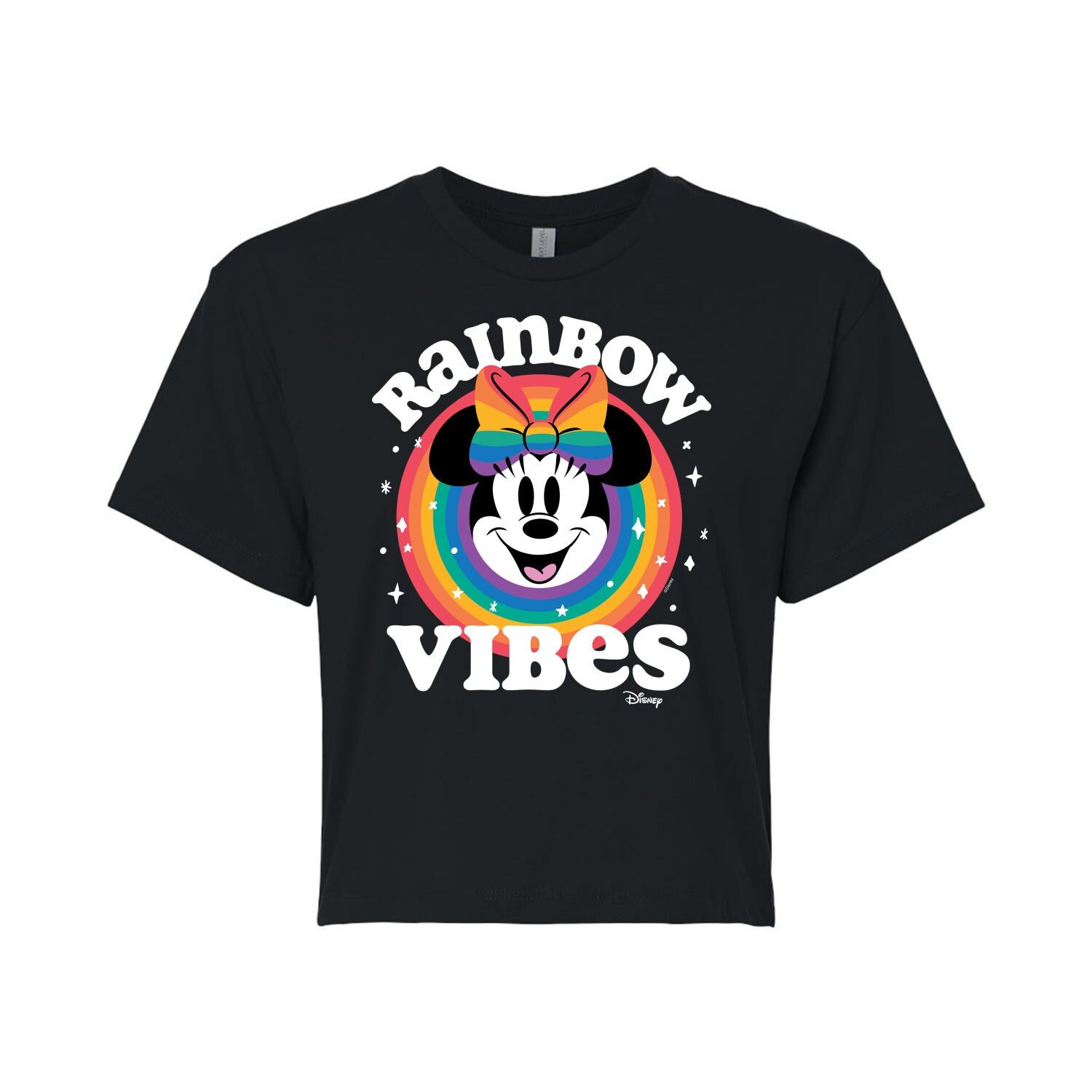 

Укороченная футболка Disney's Juniors' Rainbow Vibes Disney