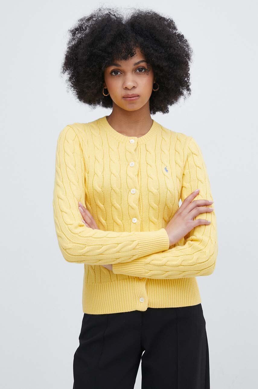 

Хлопковый кардиган Polo Ralph Lauren, желтый