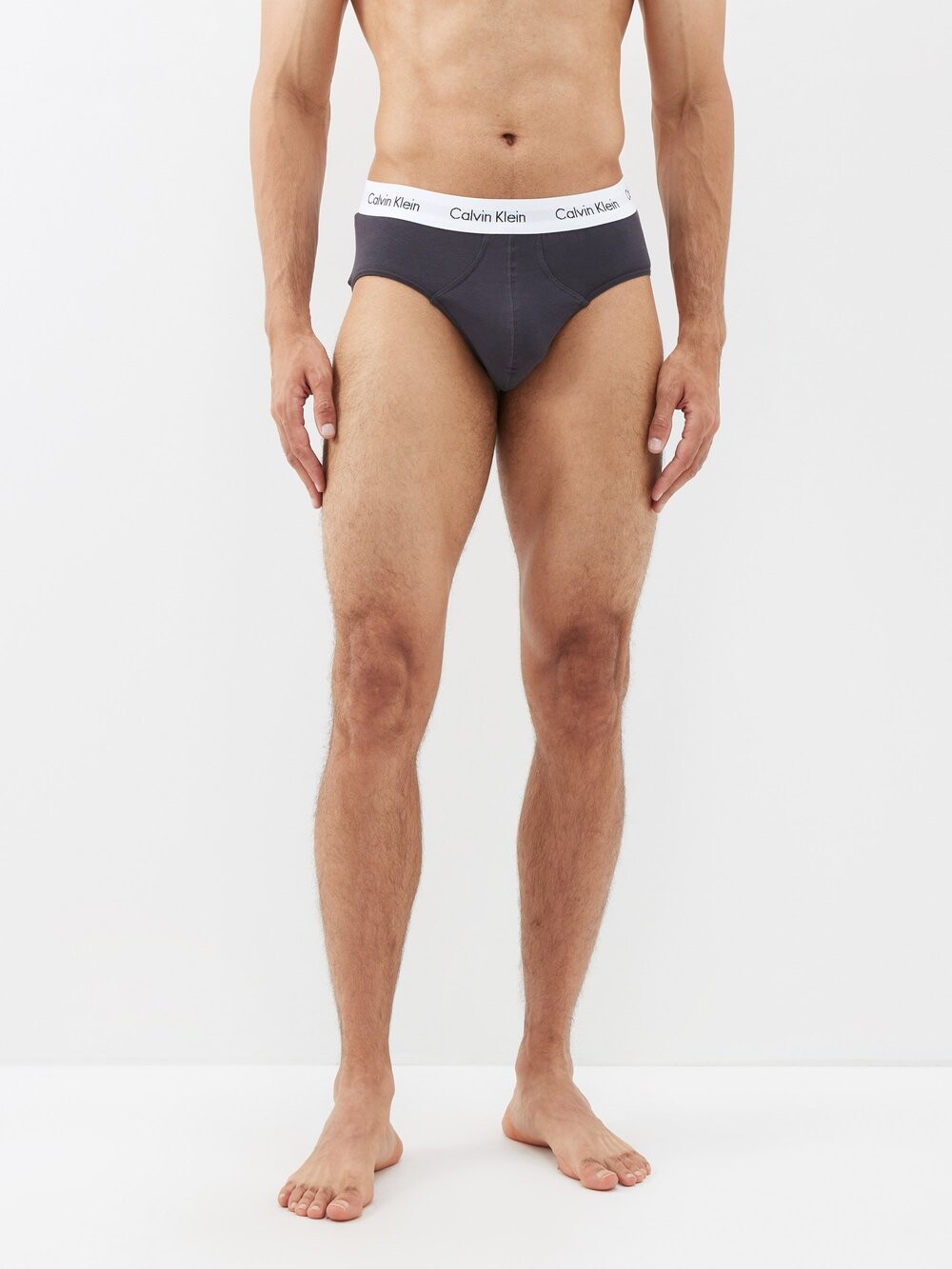 

Комплект из трех трусов из смесового хлопка. Calvin Klein Underwear, мультиколор