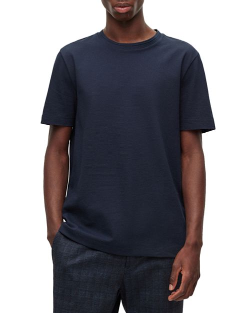 

Текстурированная футболка стандартного кроя Tiburt с короткими рукавами BOSS, цвет Blue
